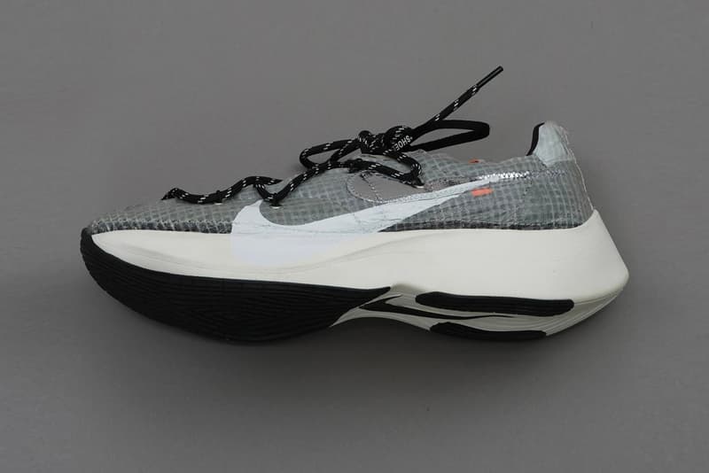 virgil abloh nike off-white off white figures of speech museum of contemporary art chicago mca collab prototype samples air force 1 design an array of air jordan zoom terra kiger air max vapormax vapor street flyknit waffle racer deconstructed