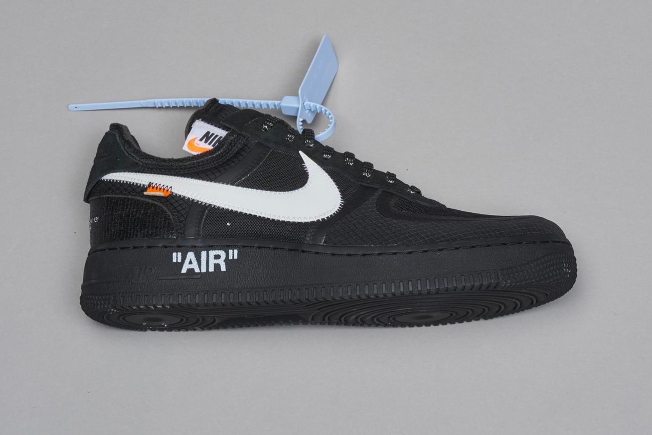 virgil abloh nike off-white off white figures of speech museum of contemporary art chicago mca collab prototype samples air force 1 design an array of air jordan zoom terra kiger air max vapormax vapor street flyknit waffle racer deconstructed