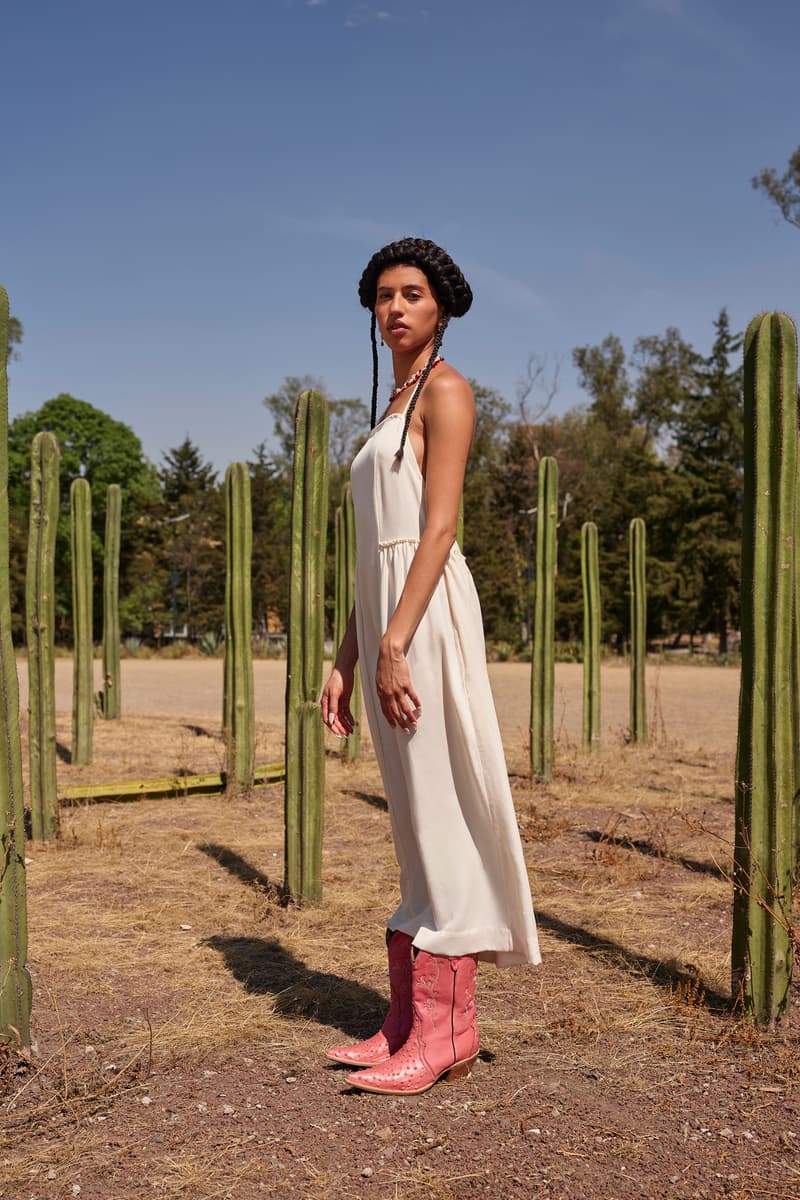 Opening Ceremony Year of Mexico Editorial Campaign Dress Cream Boots Pink