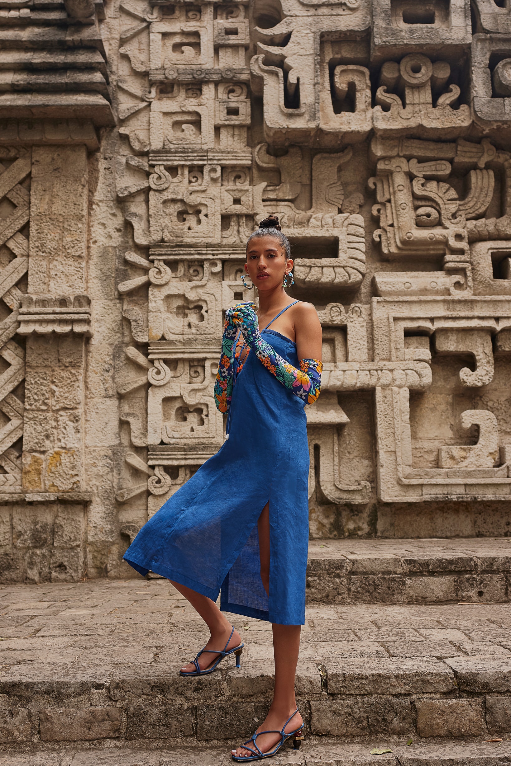 Opening Ceremony Year of Mexico Editorial Campaign Dress Blue