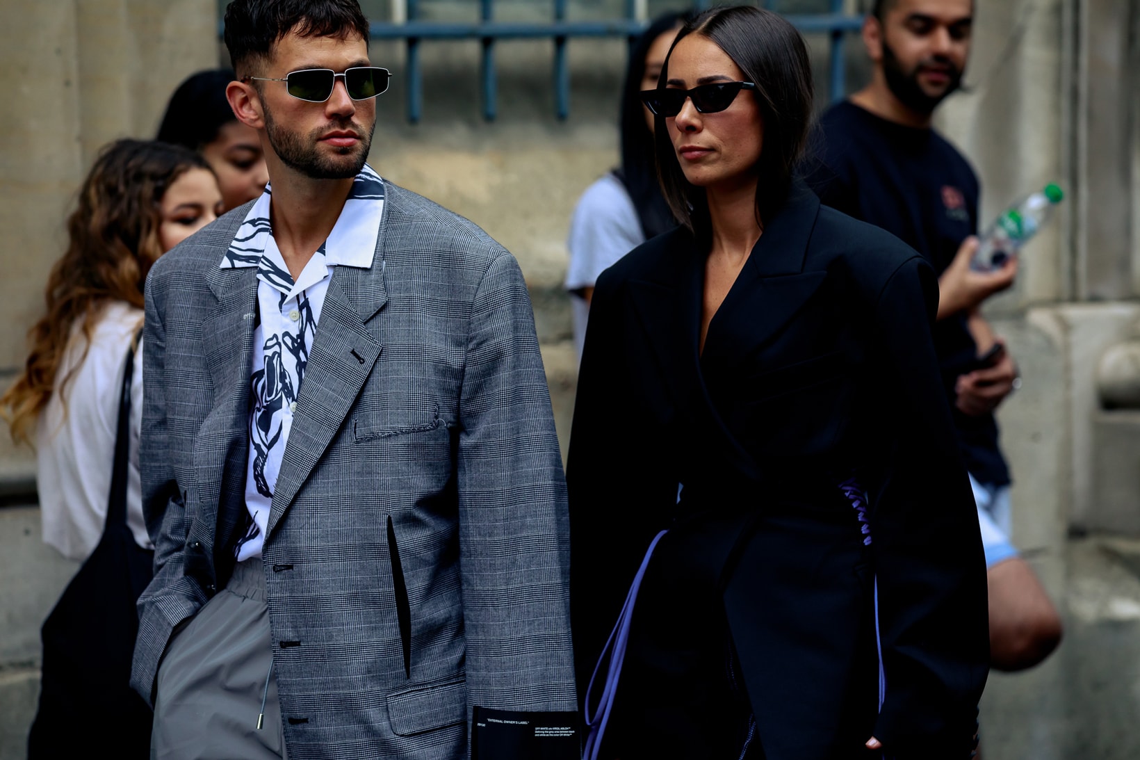 Paris Fashion Week Men's Spring Summer 2020 Street Style Blazer Pants Grey Jacket Black
