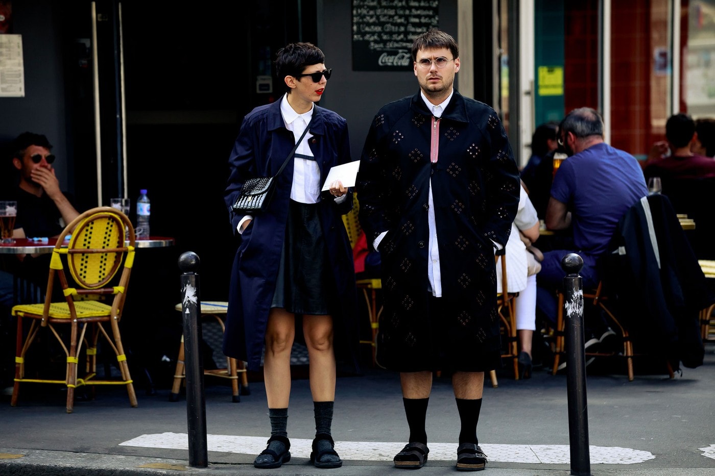 Paris Fashion Week Men's Spring Summer 2020 Street Style Jackets Shorts Black