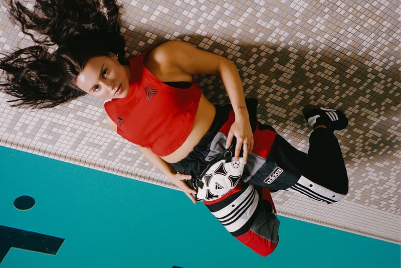 RemixedByTal x adidas Tango League Collection Top Sweatpants Red Black