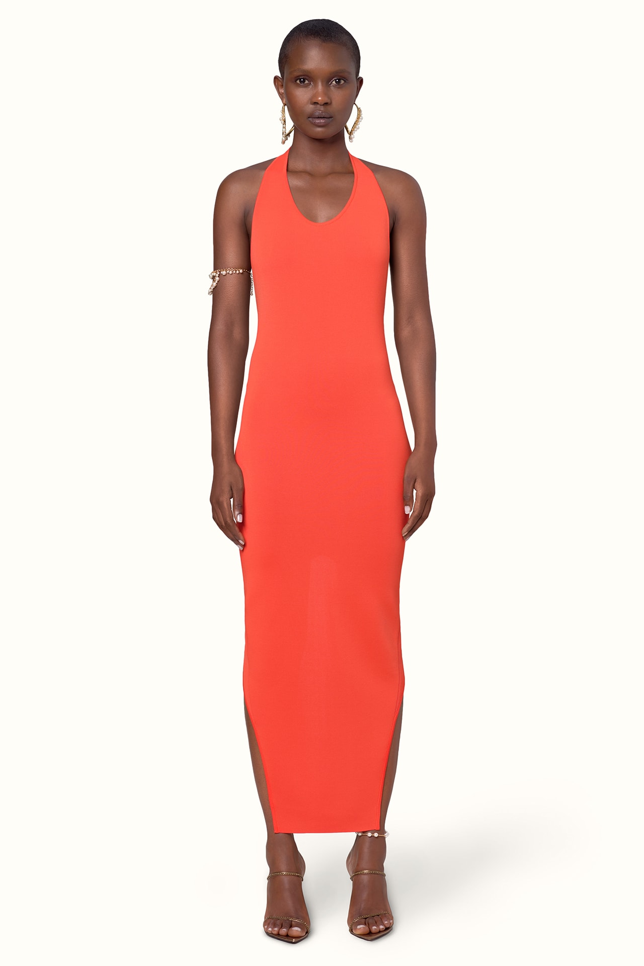 Rihanna Fenty LVMH Luxury Fashion Brand Maison Release 6 19 red orange dress heels sandals