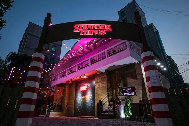 Stranger Things Seoul Pop Up Sign Red