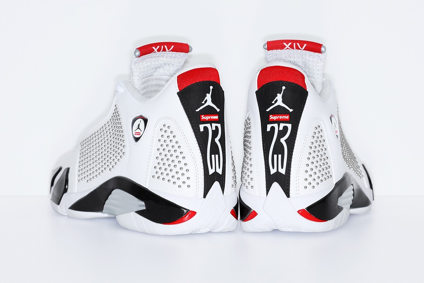 Supreme x Air Jordan XIV White Red Black