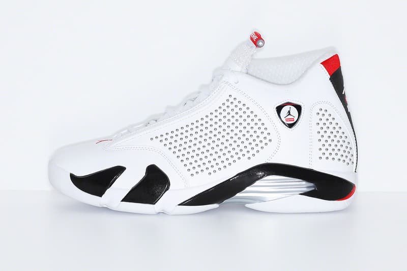 Supreme x Air Jordan XIV White Red Black
