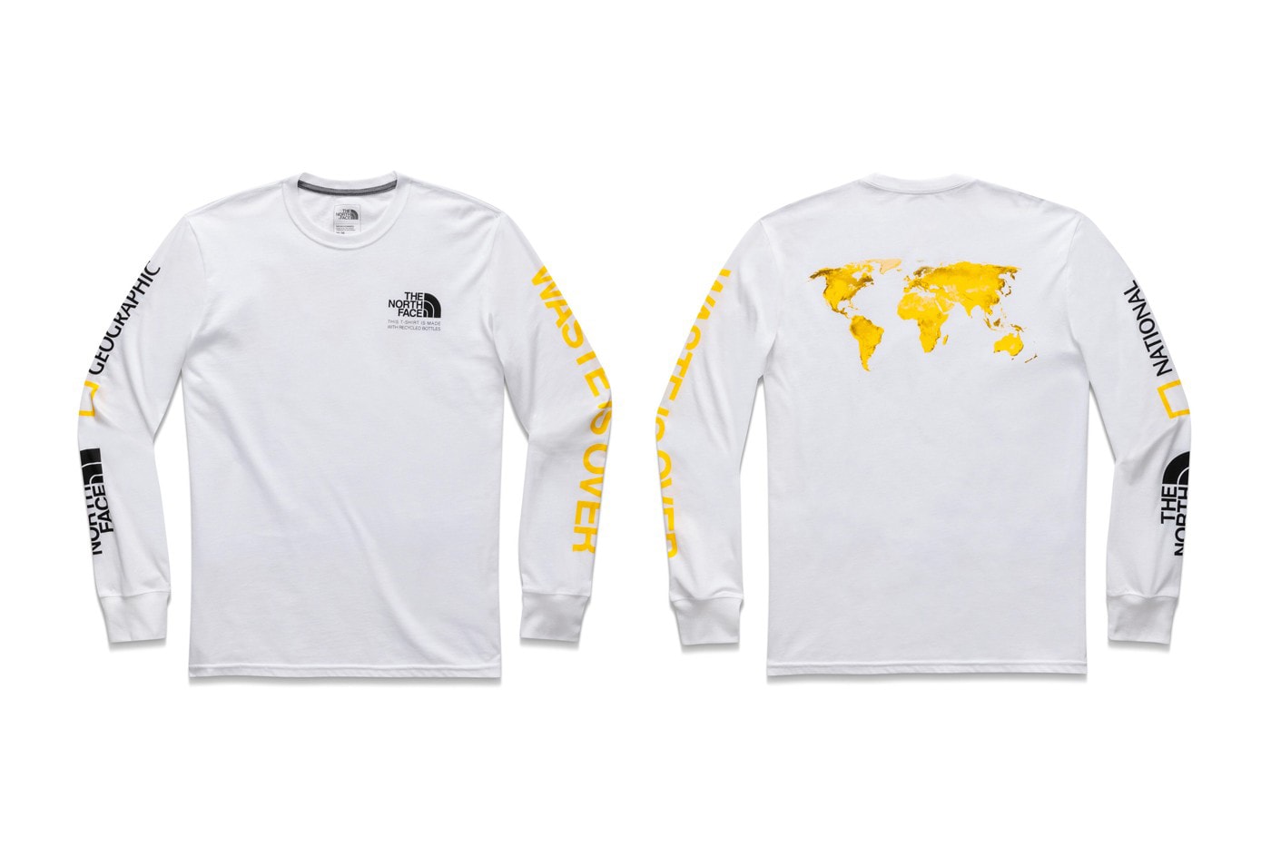The North Face x National Geographic Bottle Source Collection Long Sleeved Tee White