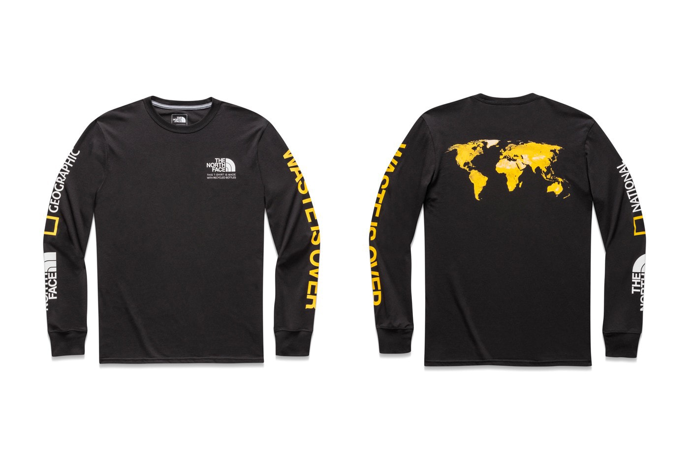 The North Face x National Geographic Bottle Source Collection Long Sleeved Tee Black