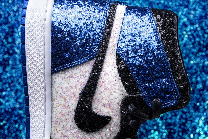 custom glitter jordans