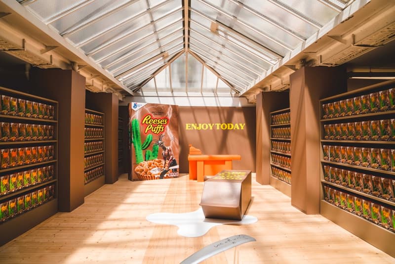 Travis Scott Reese's Puff Paris Pop Up Shop Cereal Boxes Brown