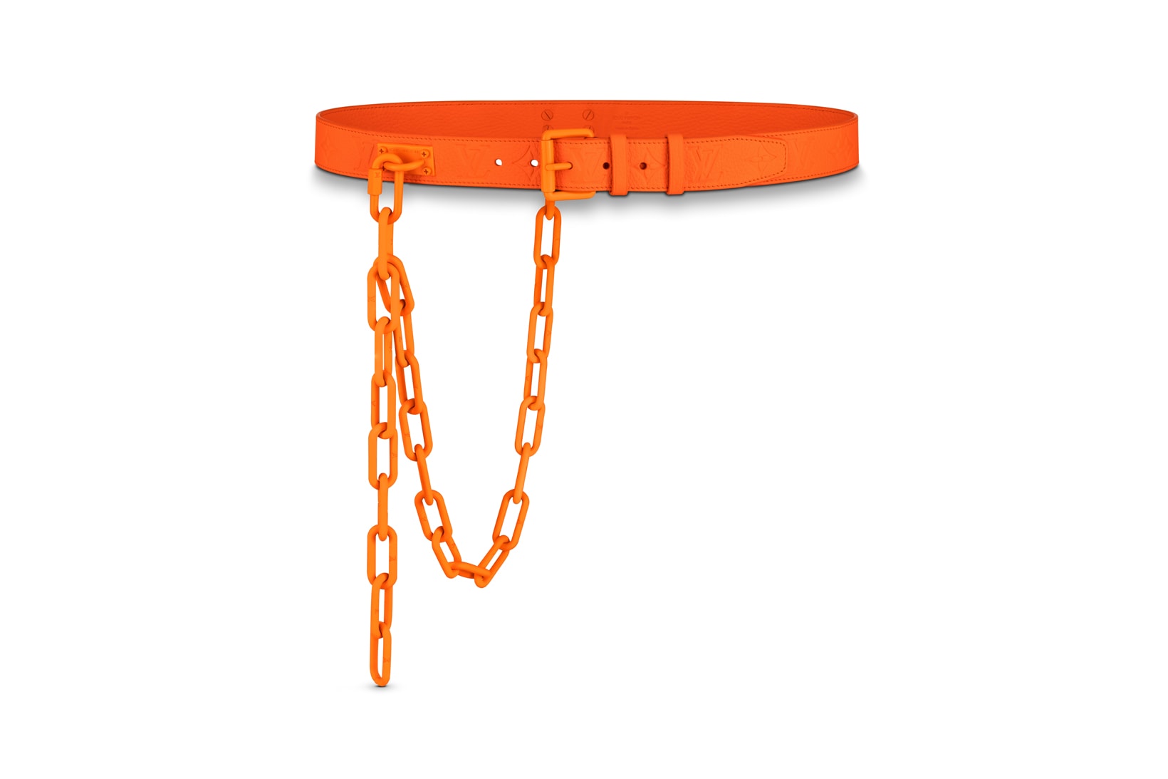 Virgil Abloh Louis Vuitton MCA Chicago Pop Up Collection Chain Belt Orange