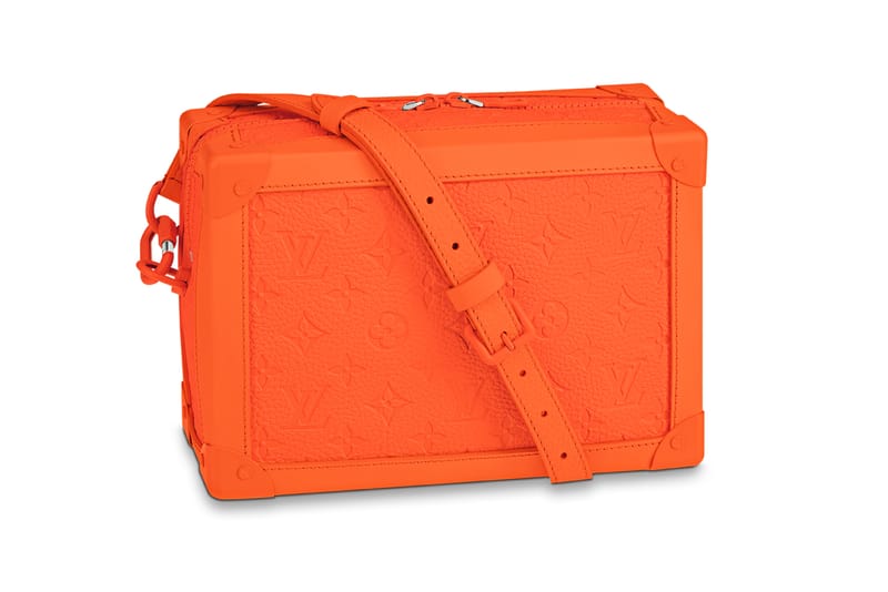 louis vuitton soft trunk orange chain