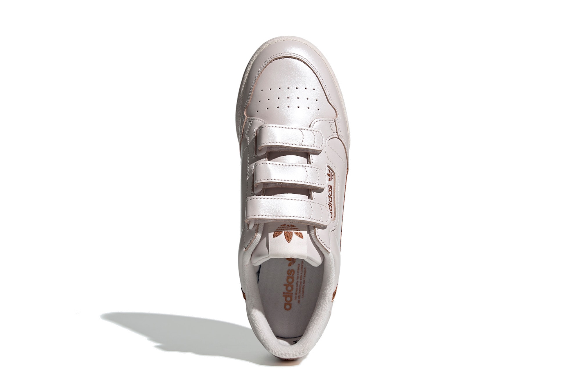 adidas Originals Continental 80 "Pearl Pink" Sneaker Shoe Iridescent Trainer Pearly Rose Velcro Straps Retro