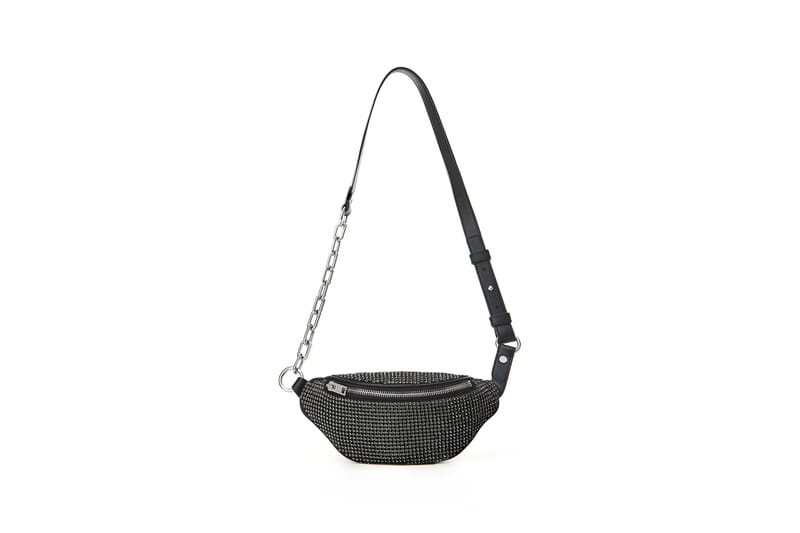 black rhinestone fanny pack