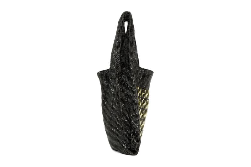 alexander wang mini wangloc shopper tote bag designer luxury crystal rhinestones