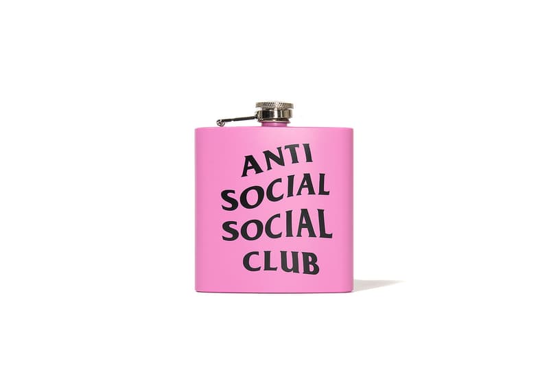 anti social social club assc accessories trash can flask grinder flip flops boomerang frisbee lighter belt mask tape