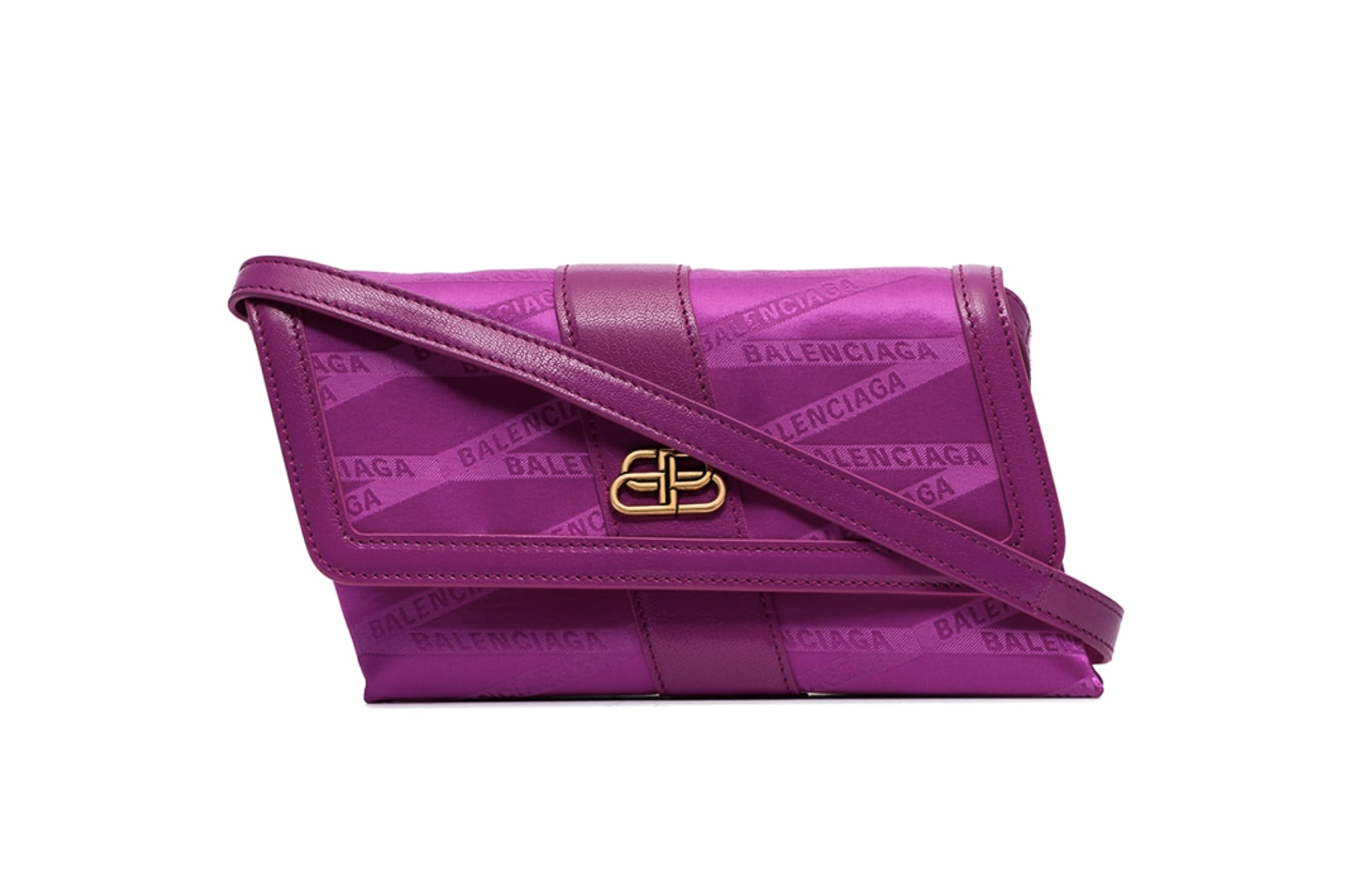 Balenciaga Optical Illusion Logo Cross Body Bag  Purple BB Demna Gvasalia Accessory Luxury 