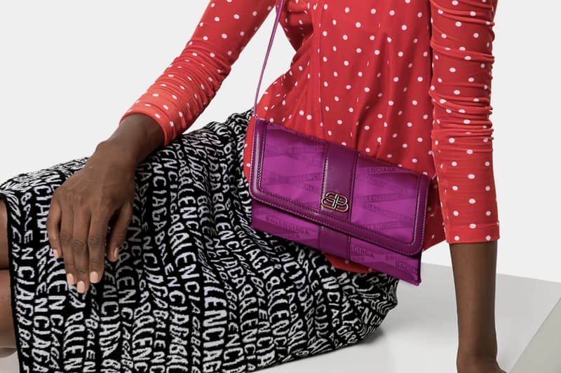 Balenciaga Optical Illusion Logo Cross Body Bag Purple BB Demna Gvasalia Accessory Luxury