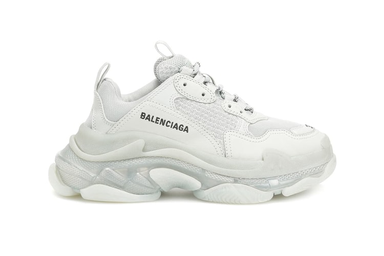 Balenciaga Restocks Its "Pearl Grey" Triple-S Sneaker, Featuring a Clear Sole