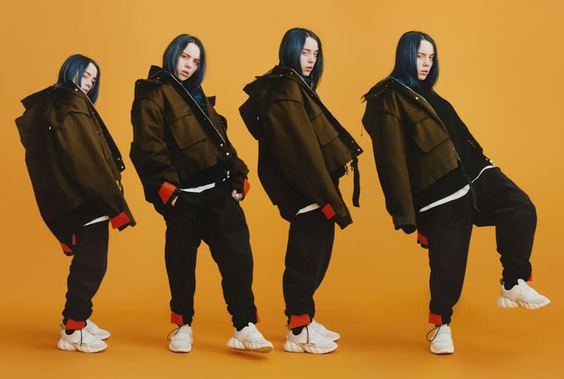 Billie Eilish MCM Fall Winter 2019 Campaign Jacket Green Sweat Pants Black