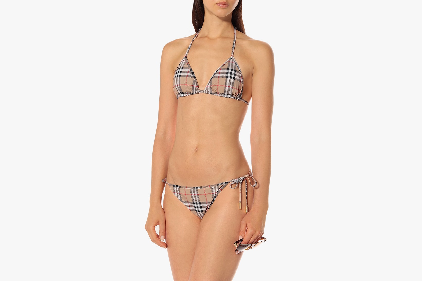 burberry vintage check triangle bikini swimwear swimsuit summer fashion designer 