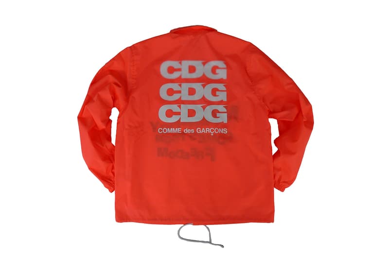 cdg comme des garcons rei kawakubo logo jacket parka zip up backpack