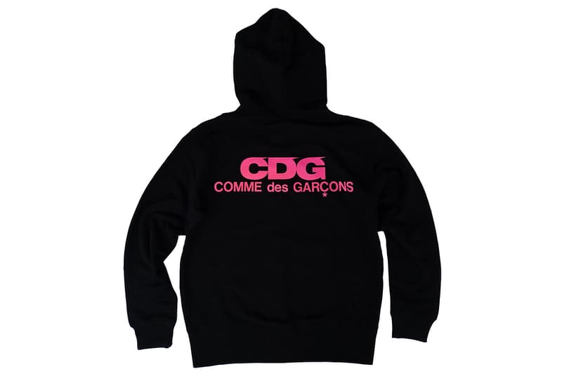 cdg comme des garcons rei kawakubo logo jacket parka zip up backpack