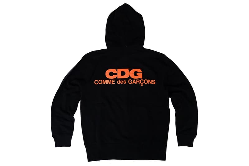 cdg comme des garcons rei kawakubo logo jacket parka zip up backpack