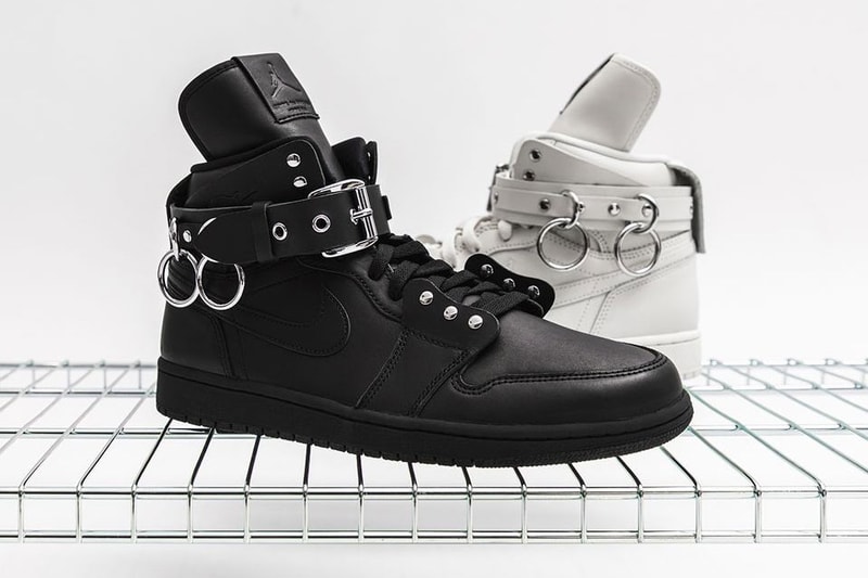 COMME des GARÇONS Nike Air Jordan 1 Retro High Black White Metal Sneaker