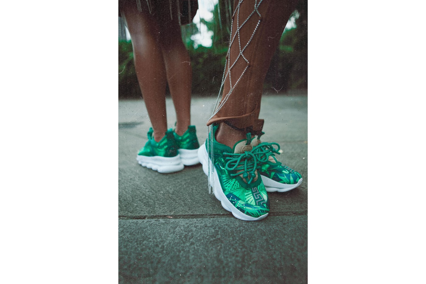 Concepts Versace Chain Reaction Jungle Green Jennifer Lopez Dress