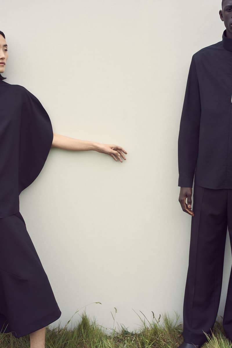 cos fall winter campaign mark borthwick england cashmere knit coat leather jacket