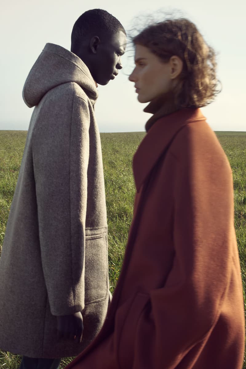 cos fall winter campaign mark borthwick england cashmere knit coat leather jacket