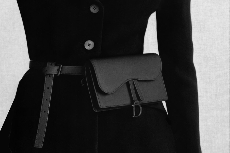 Christian Dior Logo Saddle Belt Bag Matte Black Hypebae
