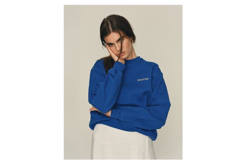 emily oberg sporty and rich drop release tote bag sweatshirt hoodie jacket skirt