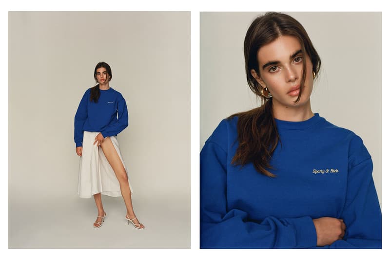 emily oberg sporty and rich drop release tote bag sweatshirt hoodie jacket skirt