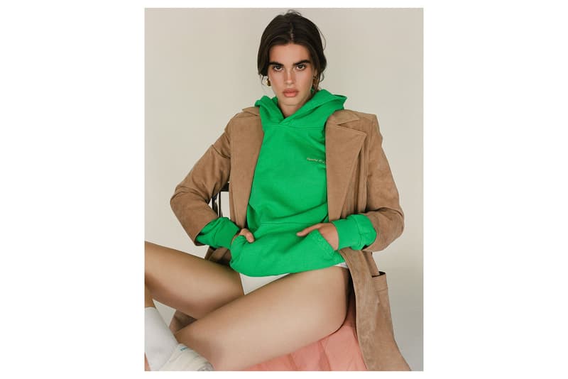emily oberg sporty and rich drop release tote bag sweatshirt hoodie jacket skirt