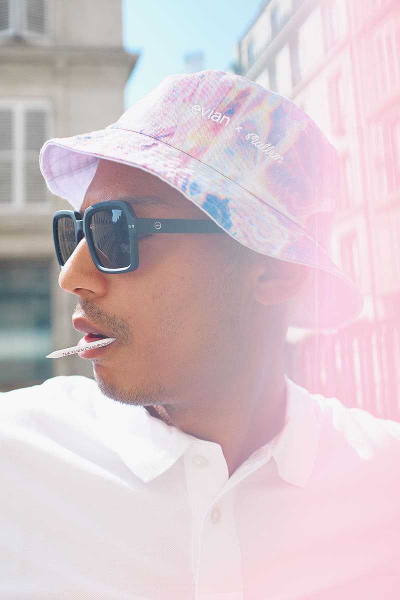 evian fanny pack bucket hat malbon golf collaboration championship water