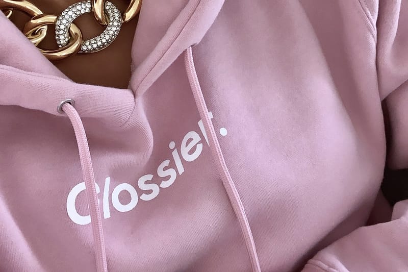 pink glossier sweatshirt