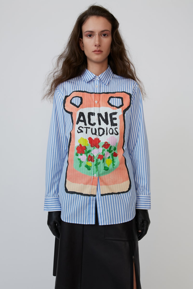 Grant Levy Lucero x Acne Studios Collection Collared Shirt Blue White