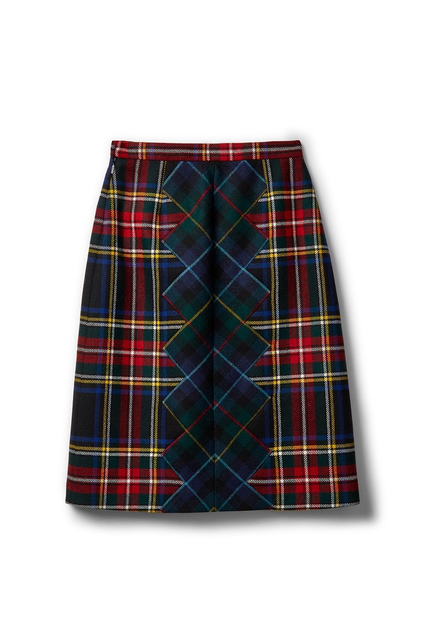 Gucci x Dover Street Market Collection Plaid Skirt Black Red