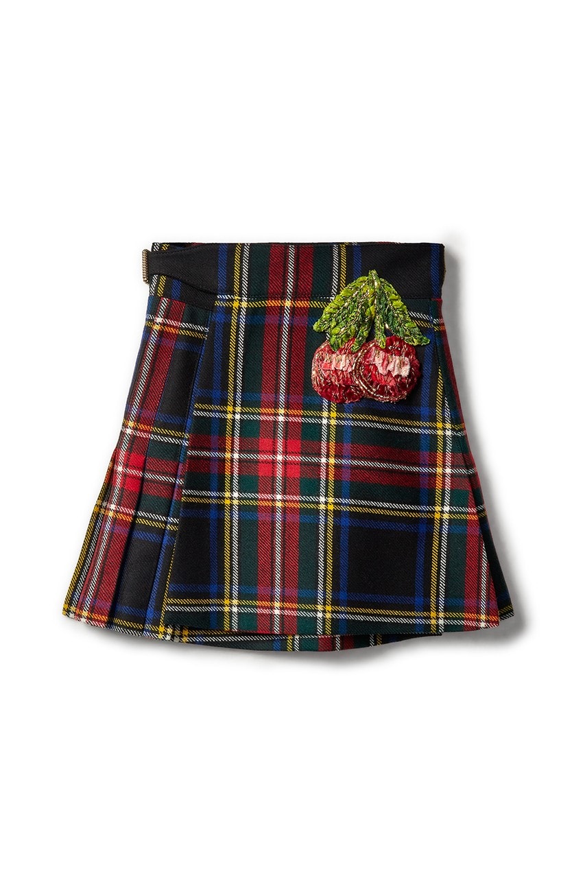 Gucci x Dover Street Market Collection Plaid Skirt Black Red