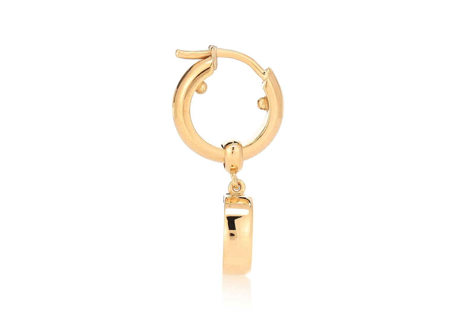Gucci GG 18-Karat  Gold Earrings Logo Jewelry