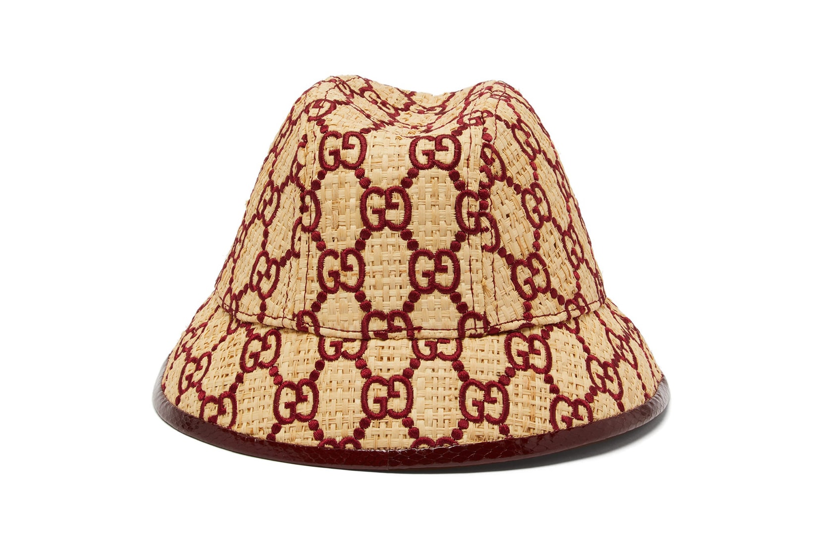 gucci gg logo oversized bucket hat fedora snakeskin print raffia palm straw woven embroidery summer beach sun protection