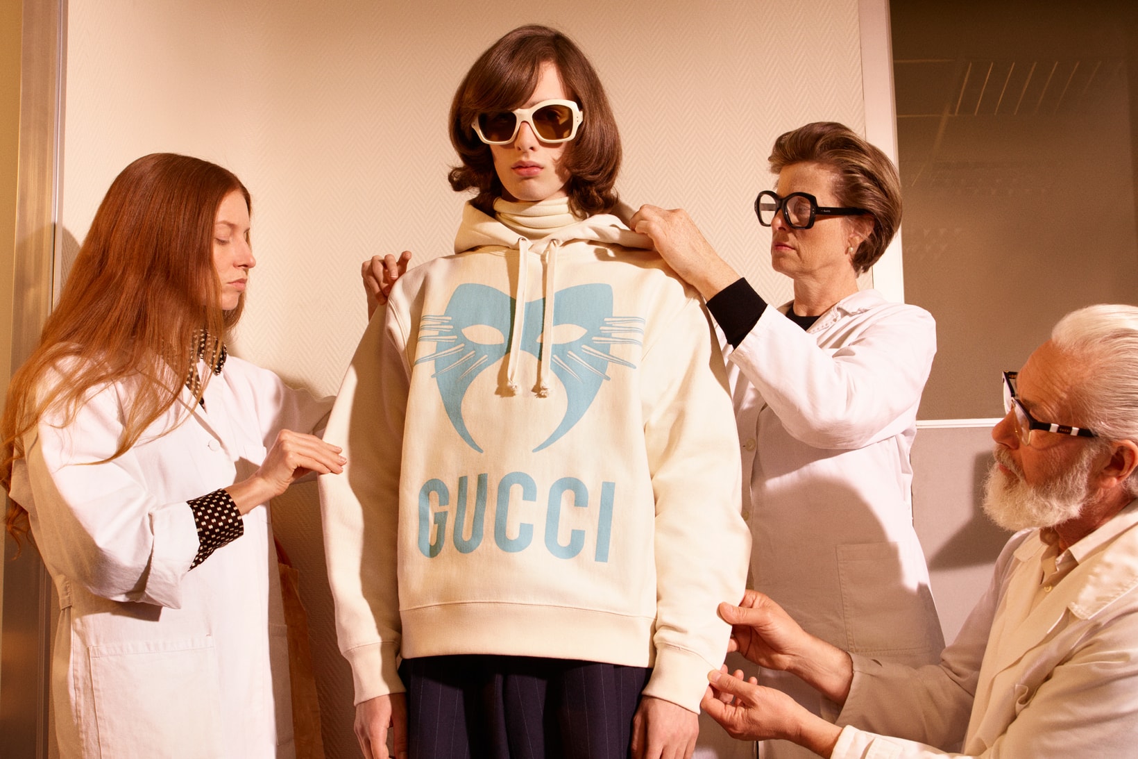 Gucci Manifesto Collection Hoodie Cream