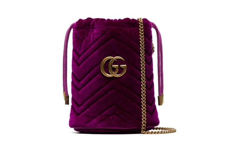 Treat Yourself to Gucci's Luxurious GG Velvet Bucket Bag