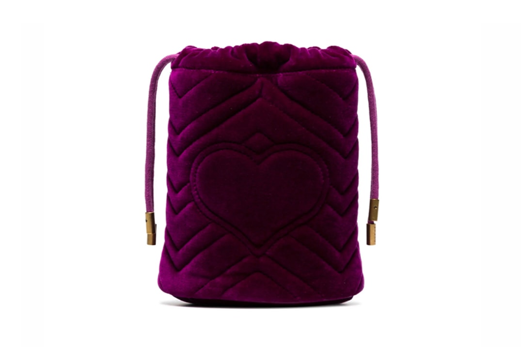 Gucci Mini GG Marmont Bucket Bag Purple