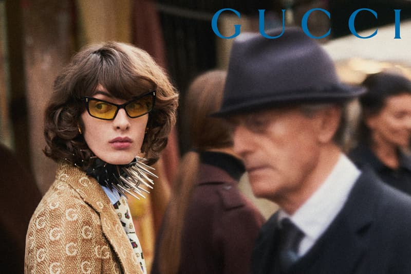GucciPretAPorter Fall Winter 2019 Campaign Glasses Black Yellow Coat Tan