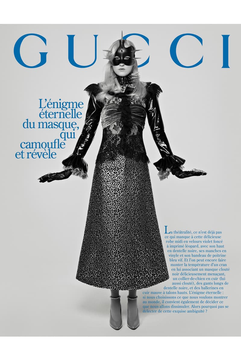 GucciPretAPorter Fall Winter 2019 Campaign Jacket Grey Mask Black