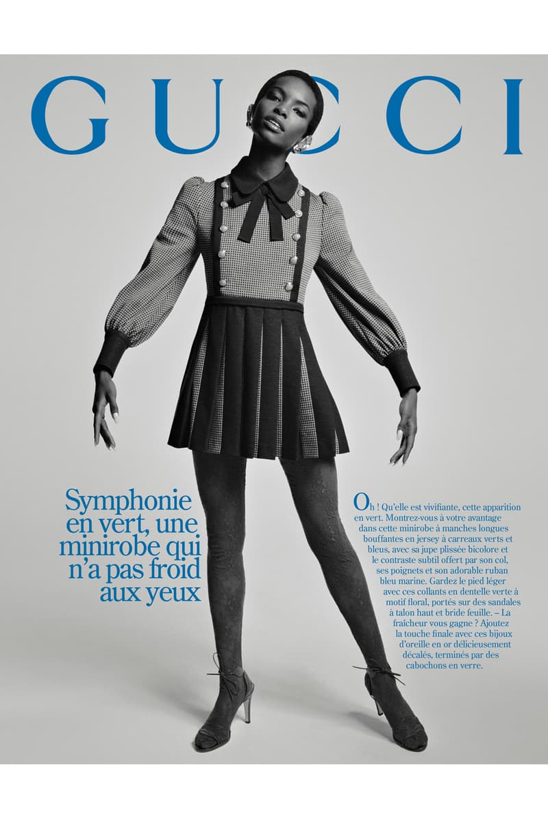 GucciPretAPorter Fall Winter 2019 Campaign Shirt Grey Skirt Black